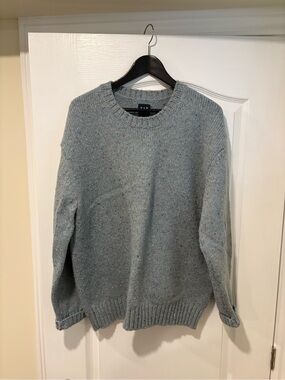 GAP Heathered Light Blue Crewneck Sweater
